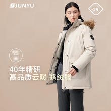 君羽 羽绒服女中长款 鹅绒服C52034