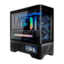 瓦尔基里（VALKYRIE）VK03-M BLACK 黑色 M-ATX 游戏电脑台式机箱 支持360水冷 6.2吋触摸屏 曲面玻璃270°海景房269.1元 (送赠品,券后省0.9)