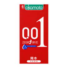 再降价：冈本（OKAMOTO）超薄避孕套 001超润滑6片 男女用成人情趣计生用品0.01mm安全套套206.65元（合68.88元/件）