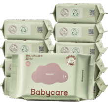 babycare婴儿手口湿巾新生儿加厚擦脸小包便携出行6480紫盖湿巾20抽10包60.06元（合30.03元/件）