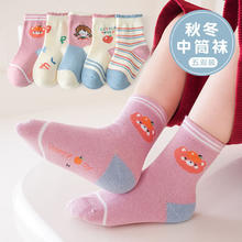 BANILACOO 儿童袜子棉袜秋冬季中筒袜 5双装