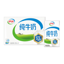 伊利 全脂 利乐砖 纯牛奶 3.2g蛋白质 250ml 16盒29.63元（需领券）
