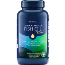 GNC健安喜三倍深海鱼油omega-3软胶囊dha epa降血脂补脑 240粒下单3件叠加满500减50puls补贴卷和满627减312元到手价265元