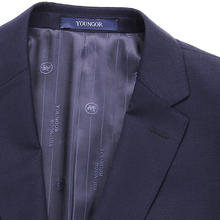 京东PLUS：YOUNGOR 雅戈尔 西服男0100款单上衣西服套装男正装羊毛西服 藏青 L 175/96A