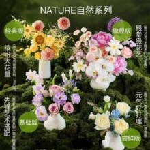 京东鲜花 NATURE自然系列 混合鲜花花束 包月共4束/每周1束（送花瓶）