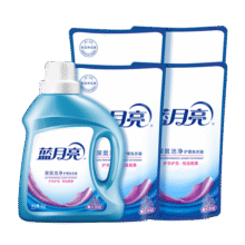 蓝月亮【店铺主推】深层洁净低泡易漂洗衣液 薰衣草香 机洗手洗通用 洁净10斤套装：1kg瓶*1瓶+1kg袋*465.5元 (券后省39)