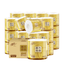 清风 原木金装有芯卷筒纸 4层125克30卷*3件36.9元（拍3件共110.7元折1.2元/卷）