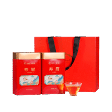 品品香白茶 福鼎白茶简语七年陈老白茶寿眉茶叶80g*2红罐礼盒装送礼53.5元