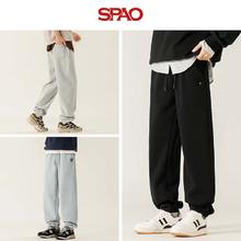 SPAO 重磅休闲加绒束脚卫裤男