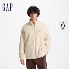 保暖服饰：Gap 盖璞 男女装抱抱绒字母logo抓绒立领外套休闲上衣609070 米色 175/96A(L) 亚洲尺码102元