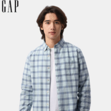 2025新款！Gap 盖璞 2025春季新款 男士美版基础款纯棉长袖衬衫 488512￥64.00 3.8折