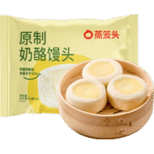 蒸笼头原制奶酪馒头300g*2袋共12个 儿童营养速食早餐 奶香馒头中式蛋挞49.9元 (券后省10,月销1000+)