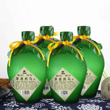 草原烈马 绿磨砂 62度 清香型纯粮原浆泡药酒 500ml