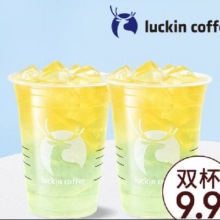 京东外卖 瑞幸咖啡 双杯 芦荟冰茶 大杯双杯9.9元（合4.95元/杯） 免配送费