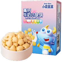 小鹿蓝蓝高钙牛奶小软饼三大零添加宝宝零食软饼干便携独立装60g 小软饼【一盒8-9小袋】14.73元（需领券，合4.91元/件）