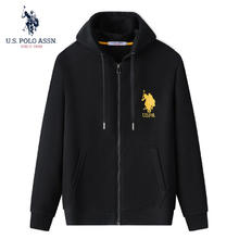 U.S. POLO ASSN. 美国马球协会 保罗卫衣男秋冬开衫连帽外套 黑色 多款可选99元