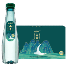 山海矿长白山弱碱性天然矿泉水低氘偏硅酸健康饮用水山青330ml*12瓶整箱