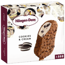 哈根达斯（Haagen-Dazs）曲奇香草脆皮冰淇淋80ml/支 3支装30.35元包邮（需试用+凑单）