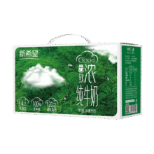 京东百亿补贴:新希望 云致浓高钙纯牛奶200ml*10盒*5提98元（合19.6元/提）