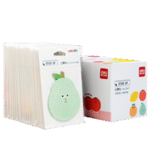 得力(deli)24本720页水果主题记事贴 创意可爱留言纸/便利贴/自粘留言本开学必备 2560136.7元 (满3件8折,送赠品,券后省0.9)
