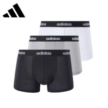 百亿补贴：阿迪达斯ADIDAS男士内裤男纯棉运动跑步防磨腿高弹力三角内裤166.2元