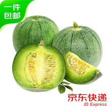 京鲜生 东北绿宝甜瓜蜜瓜 净重3斤 单果200g+ 新鲜水果源头直发包邮24.9元
