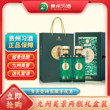 习酒 九州美景宝石绿 双11钜惠 酱香型白酒53度 500ml*2瓶596.98元