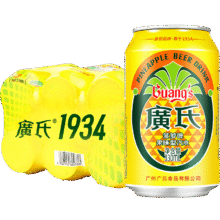 广氏 菠萝啤果啤 罐装无酒精饮料 330ml 6罐10.9元