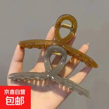 其它 other 超值多件套 发夹亚克力发圈高马尾山茶花心发饰 13cm咖色+灰色