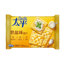 8.45元  Pacific/太平 苏打饼干 休闲零食 400g 奶盐味400g 1袋8.45元（秒杀渠道进入）