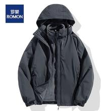 ROMON 罗蒙 男女款加绒加厚三合一冲锋衣外套 可拆卸帽券后129元