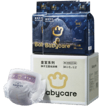 PLUS：Babycare 皇室狮子王国 L码 纸尿裤 34片*2包 共68片折44.87元/包，合89.75元/件，共179.5元（每件返37元超市卡后）