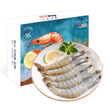 禧美海产 厄瓜多尔巨无霸白虾 去冰净重3斤 30-40只/kg 盐冻大虾 海鲜水产79.5元（需领券）