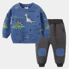 WELLKIDS 学生棉质运动服 蓝色 110