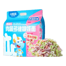 小鹿蓝蓝肉蔬多维蝴蝶面儿童宝宝面条营养辅食面条谷肉蔬营养搭配量贩值 多维蝴蝶面1袋600g【含30小袋】49.9元 (满59减20,券后省10)