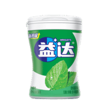 益达木糖醇无糖口香糖清爽薄荷味56g/瓶约40粒 休闲零食糖果 清新口气9.9元 (月销4000+)