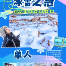 美团 单人套餐【住雪乡内】+纯玩无购物+哈亚雪·5天4晚 可约冬季 含酒店景点门票餐食交通等原价5650元 现仅1980元，未兑可随时退过期退！