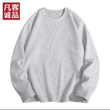 凡客 针织衫 220G华夫格圆领长袖T恤 浅灰 XL29.9元