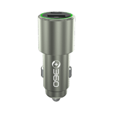 再降价：360 车载充电器超级快充 1A1C 66W闪充点烟器智能车充P661 一拖二转换器*7件168.37元（合24.05元/件）