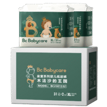 PLUS：babycare 皇室木法沙的王国纸尿裤  XL码 31片*2包 共62片 (12-17kg)合77.8元/件，折38.9元/包，共233.4元（每件返37元超市卡后）