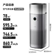 美的 KJ650G-RX600 PRO 母婴级空气净化器 加湿净化一体机券后1319.2元