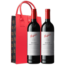 百亿补贴：奔富（Penfolds）BIN8设拉子赤霞珠干红葡萄酒 750ml*2瓶 双支礼袋装中秋送礼375元