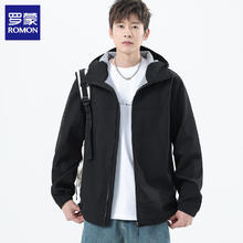 ROMON 罗蒙 冲锋夹克外套 黑色 XL券后49.65元