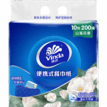 维达抽纸 纸巾山茶花香便携式4层加厚餐巾纸 卫生纸 手帕纸 4层加厚 活动款1提10包8.8元（合0.88元/包）