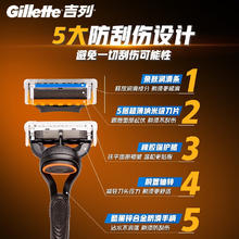 Gillette 吉列 剃须刀手动锋隐基础刮胡刀 5层刀片 1刀架2刀头 隐锋1刀架2刀头43.3元