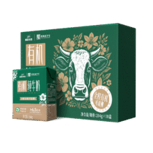 菊乐 有机纯牛奶 盒装 纯牛奶 204ml 18盒32.6元