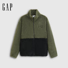 Gap 盖璞 男女装logo抱抱绒宽松拉链立领卫衣外套 786558券后104元