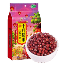 十月稻田 红小豆 2斤（ 红豆 杂粮 打豆浆 粗粮 真空装 大米伴侣 粥 ）64.52元（合12.9元/件）