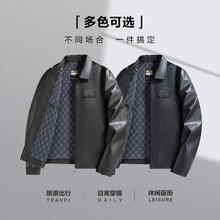 杉杉 商务休闲经典翻领男士PU皮衣149.85元