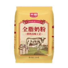 需首购、PLUS会员: 光明 全脂成人中老年青少年奶粉 350g *3件44.73元（合14.91元/件）